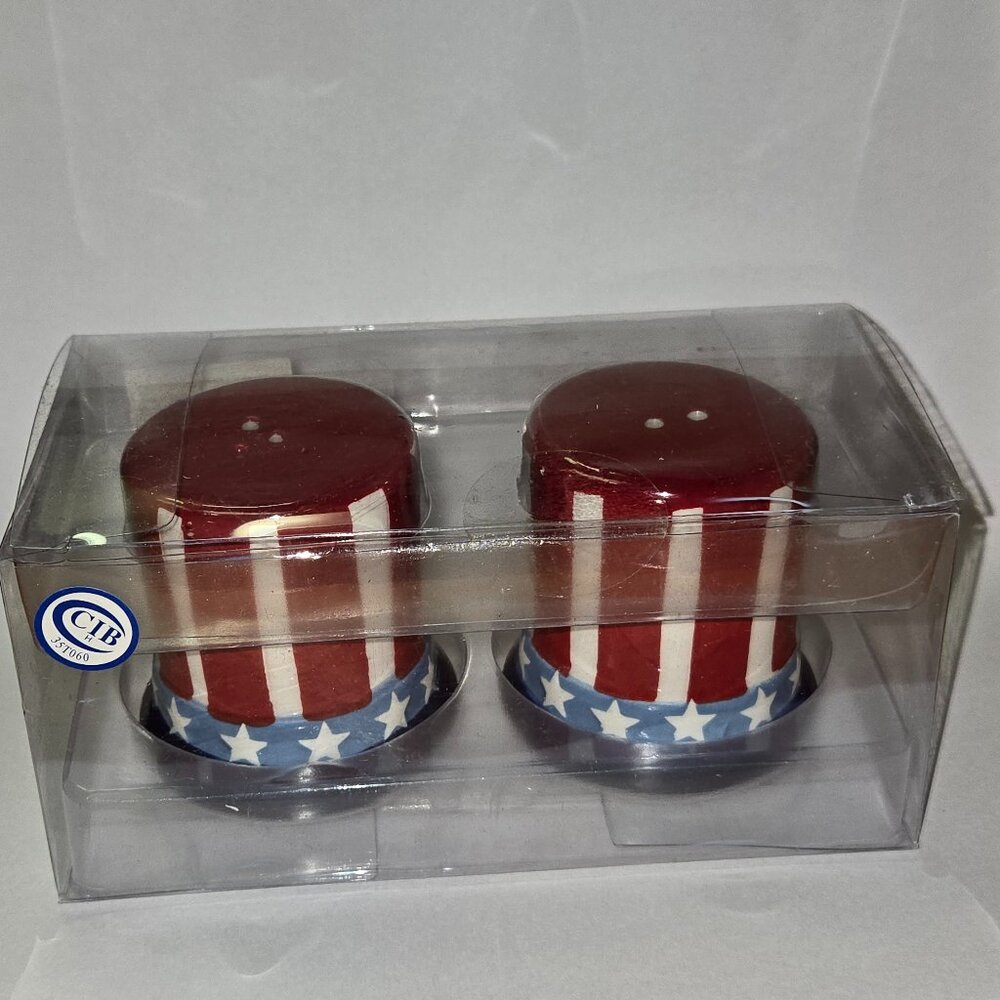 CIB Ceramic Star American Hat Salt & Pepper Shaker Set
